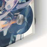 Close-up of a minimalist abstract design on acrylic glass, showcasing soft pastel colors and smooth textures, perfect for modern home decor accents.