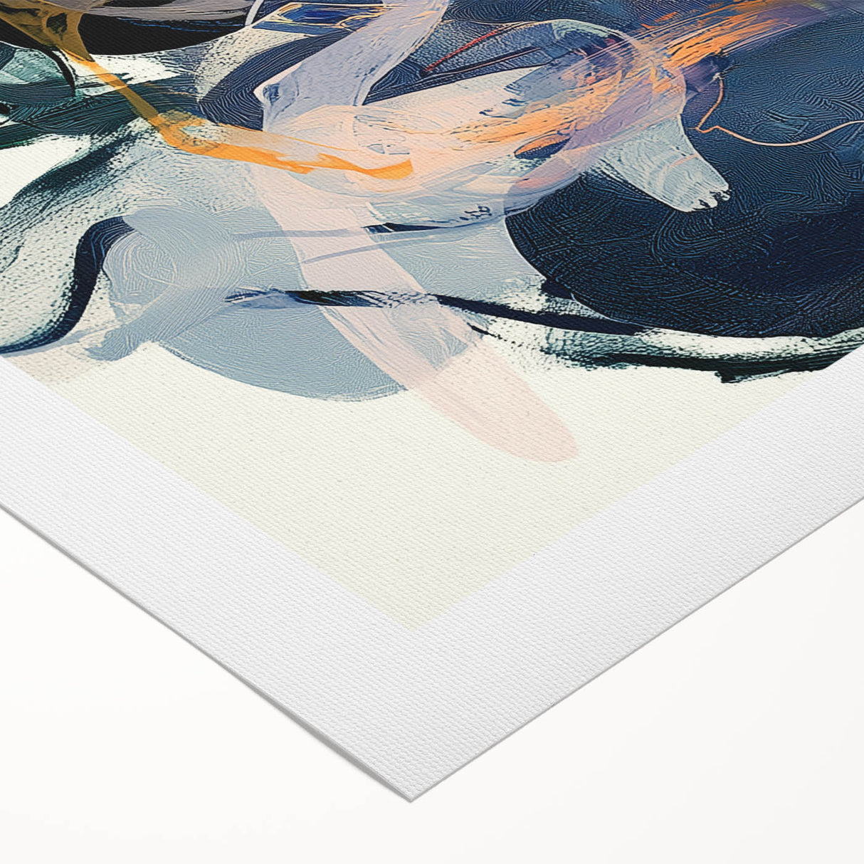 Abstract minimalist rolled canvas art featuring soft pastel colors and geometric shapes, elegantly packaged in a sturdy cardboard tube for safe delivery. Perfect for modern home decor.