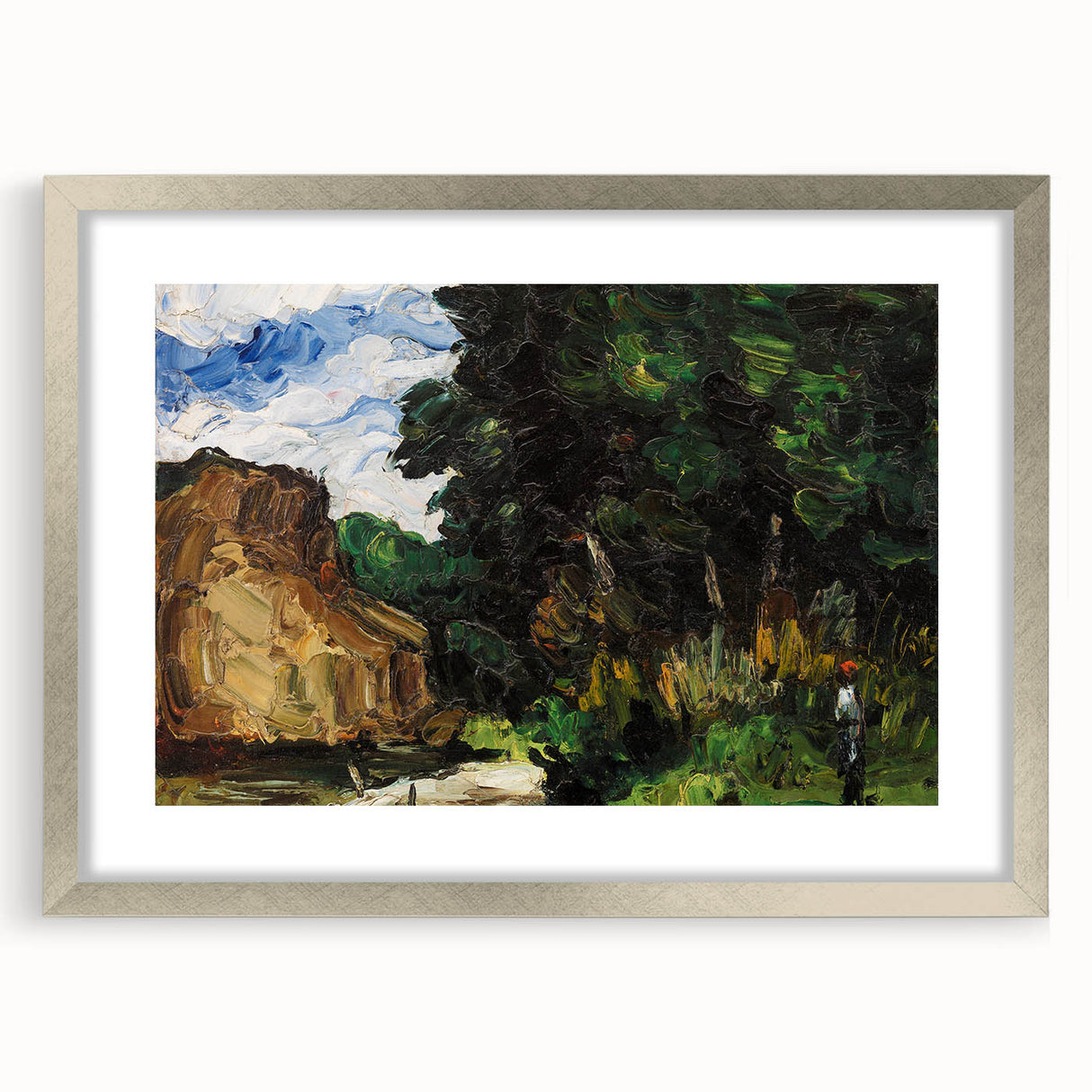 Impressionist Art – Peaceful River at Sunset with Vibrant Sky