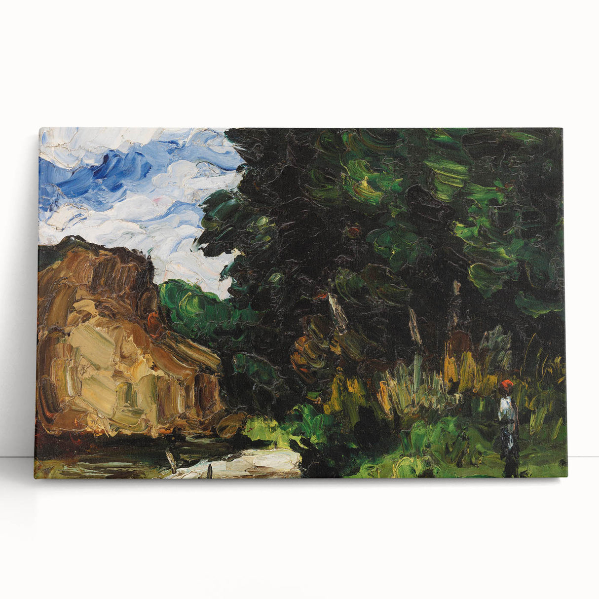 Impressionist Art – Peaceful River at Sunset with Vibrant Sky