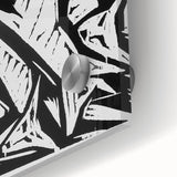 Modern Abstract Foxes Design | Contemporary Black and White Wall Art