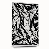 Modern Abstract Foxes Design | Contemporary Black and White Wall Art