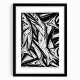 Modern Abstract Foxes Design | Contemporary Black and White Wall Art