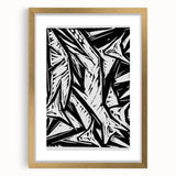 Modern Abstract Foxes Design | Contemporary Black and White Wall Art
