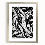 Modern Abstract Foxes Design | Contemporary Black and White Wall Art
