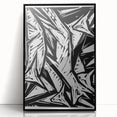 Modern Abstract Foxes Design | Contemporary Black and White Wall Art