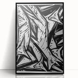 Modern Abstract Foxes Design | Contemporary Black and White Wall Art