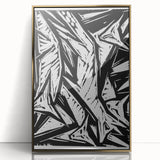 Modern Abstract Foxes Design | Contemporary Black and White Wall Art