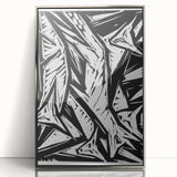 Modern Abstract Foxes Design | Contemporary Black and White Wall Art