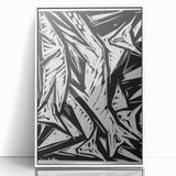 Modern Abstract Foxes Design | Contemporary Black and White Wall Art