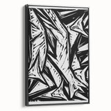 Modern Abstract Foxes Design | Contemporary Black and White Wall Art