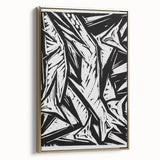 Modern Abstract Foxes Design | Contemporary Black and White Wall Art