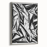 Modern Abstract Foxes Design | Contemporary Black and White Wall Art
