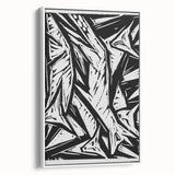 Modern Abstract Foxes Design | Contemporary Black and White Wall Art