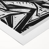 Modern Abstract Foxes Design | Contemporary Black and White Wall Art