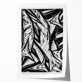 Modern Abstract Foxes Design | Contemporary Black and White Wall Art
