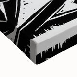 Modern Abstract Foxes Design | Contemporary Black and White Wall Art