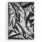 Modern Abstract Foxes Design | Contemporary Black and White Wall Art