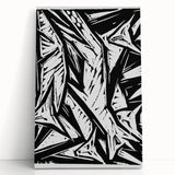 Modern Abstract Foxes Design | Contemporary Black and White Wall Art
