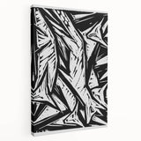 Modern Abstract Foxes Design | Contemporary Black and White Wall Art