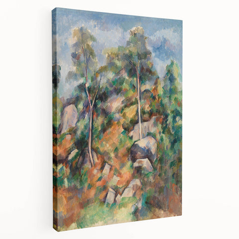 Impressionist Landscape Wall Art - Rocks and Trees - French Impressionism