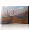 Modern Wall Art - Industrial Landscape Scene | Warm Earthy Decor