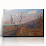 Modern Wall Art - Industrial Landscape Scene | Warm Earthy Decor