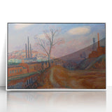 Modern Wall Art - Industrial Landscape Scene | Warm Earthy Decor