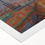 Modern Wall Art - Industrial Landscape Scene | Warm Earthy Decor