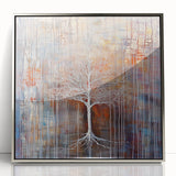 Golden Brown Abstract Tree Wall Art - Large Canvas & Framed Print