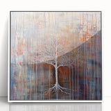 Golden Brown Abstract Tree Wall Art - Large Canvas & Framed Print