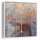 Golden Brown Abstract Tree Wall Art - Large Canvas & Framed Print