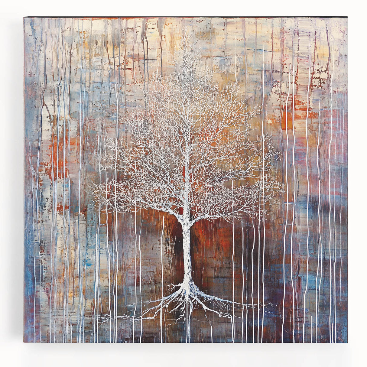 Golden Brown Abstract Tree Wall Art - Large Canvas & Framed Print