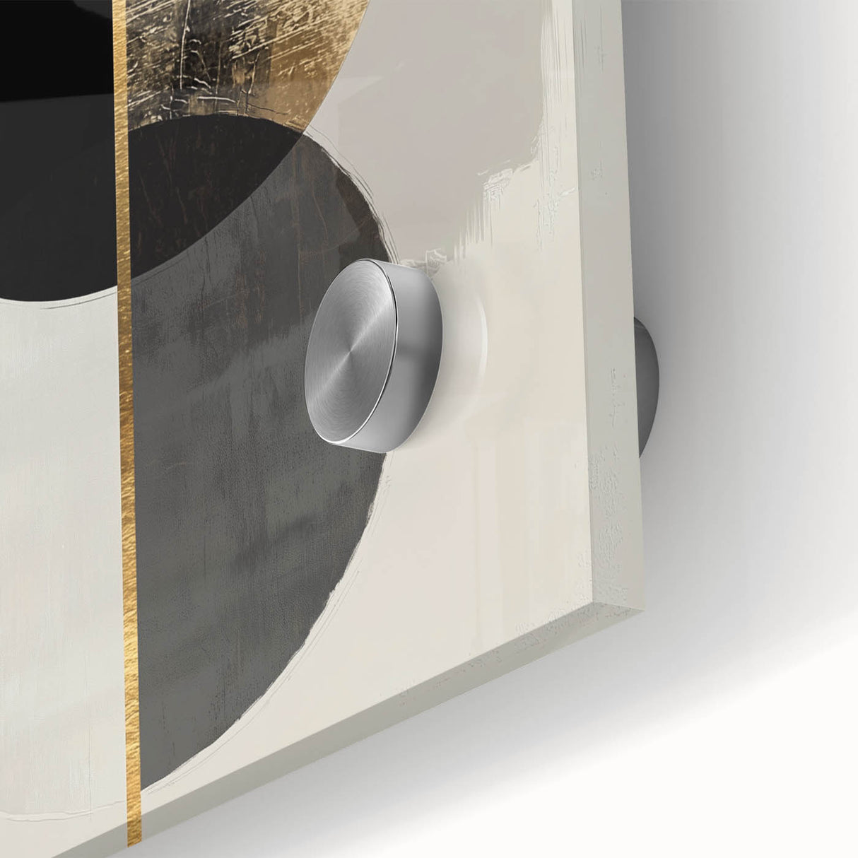 Abstract minimalist acrylic glass artwork with soft pastel colors and geometric shapes, showcasing a modern design ideal for contemporary home decor.