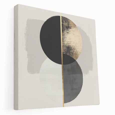 Minimalist abstract stretched canvas artwork showcasing soft pastel colors in a side view, ideal for modern home decor and artistic interior design.