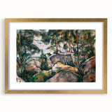 Impressionist Art – Misty Forest with Gentle Stream