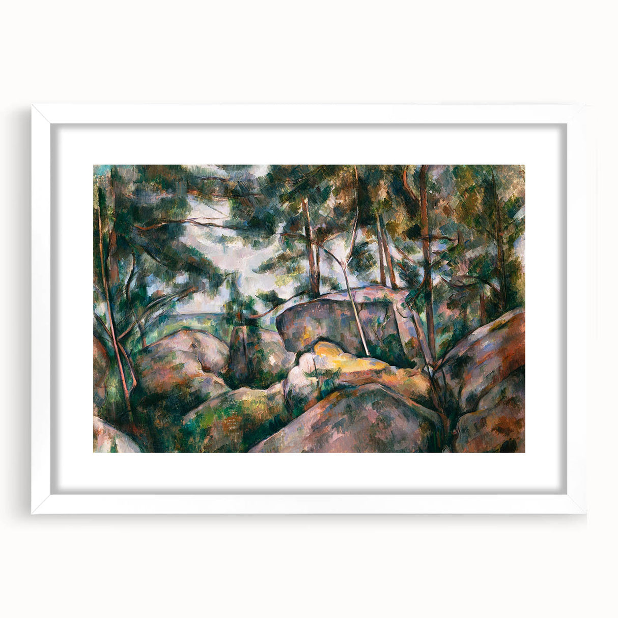 Impressionist Art – Misty Forest with Gentle Stream