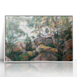 Impressionist Art – Misty Forest with Gentle Stream