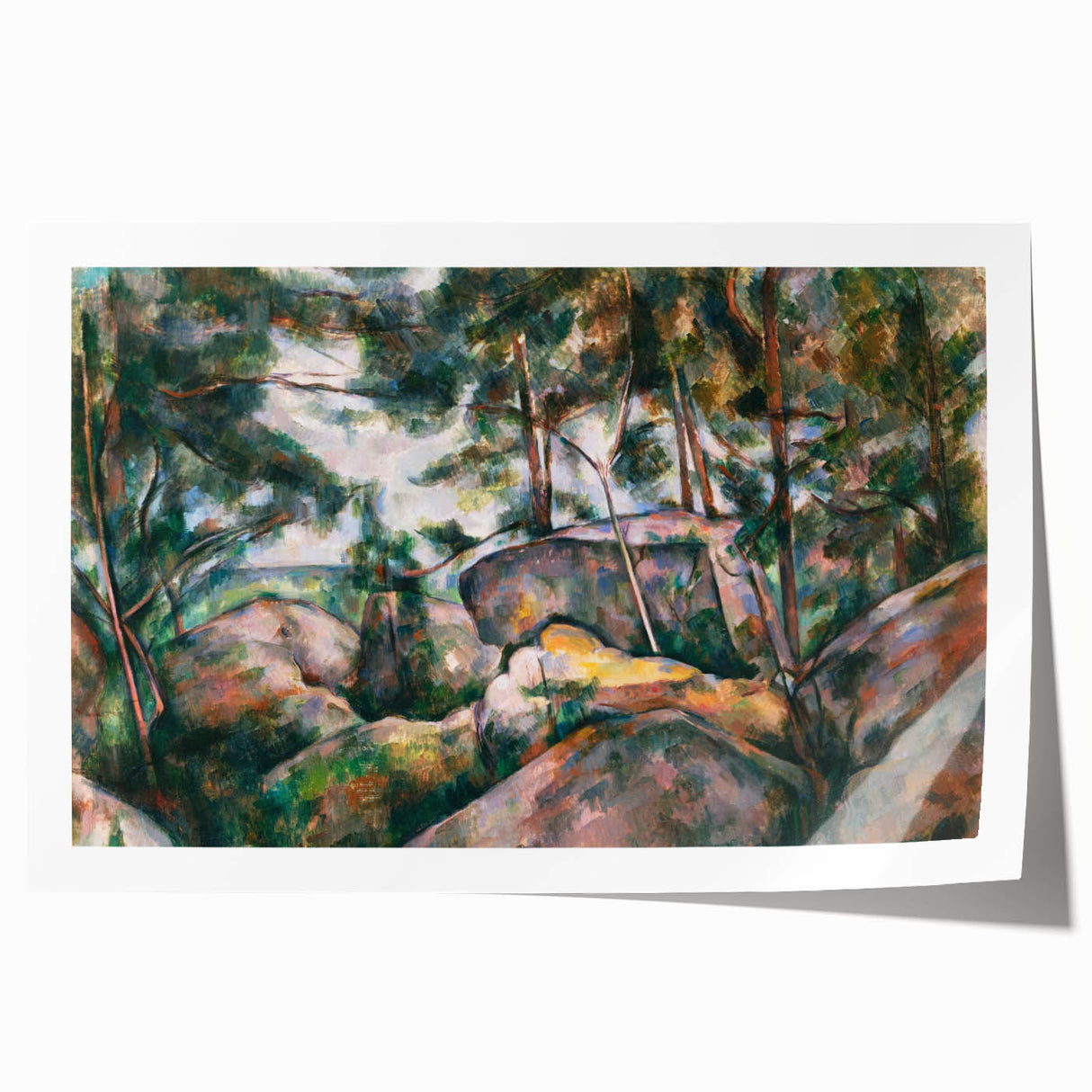 Impressionist Art – Misty Forest with Gentle Stream