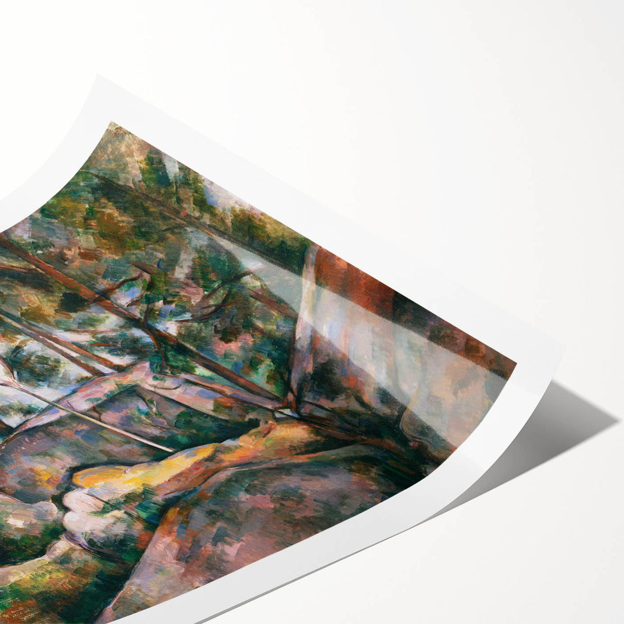 Impressionist Art – Misty Forest with Gentle Stream