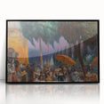 Modern Wall Art - Festive Outdoor Gathering Scene | Vibrant Social Decor