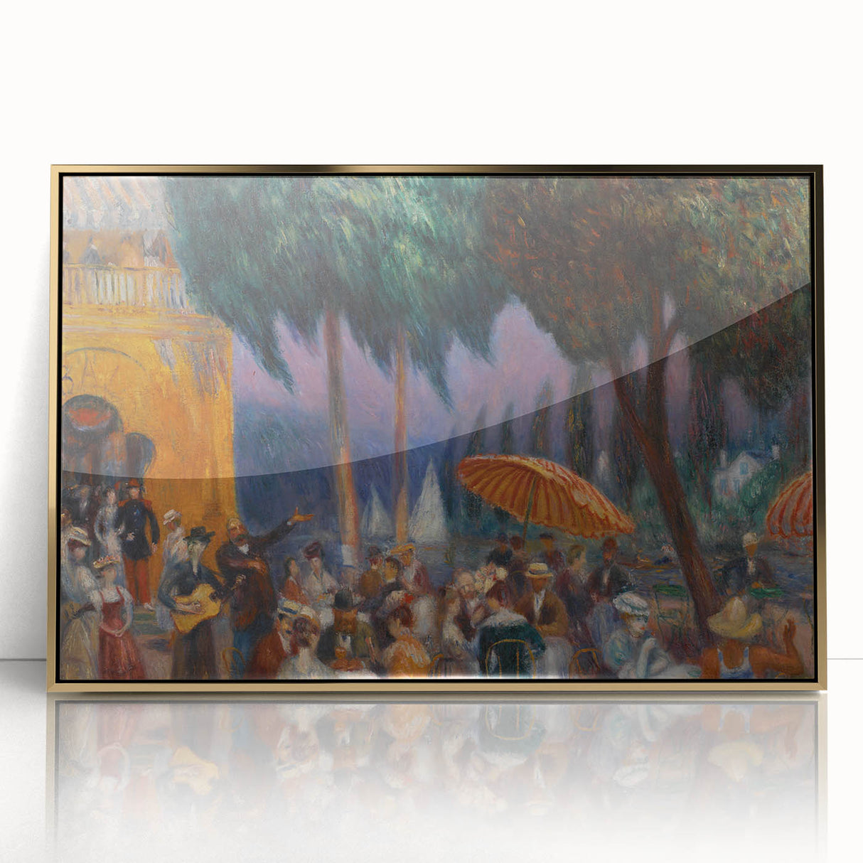 Modern Wall Art - Festive Outdoor Gathering Scene | Vibrant Social Decor