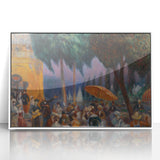 Modern Wall Art - Festive Outdoor Gathering Scene | Vibrant Social Decor