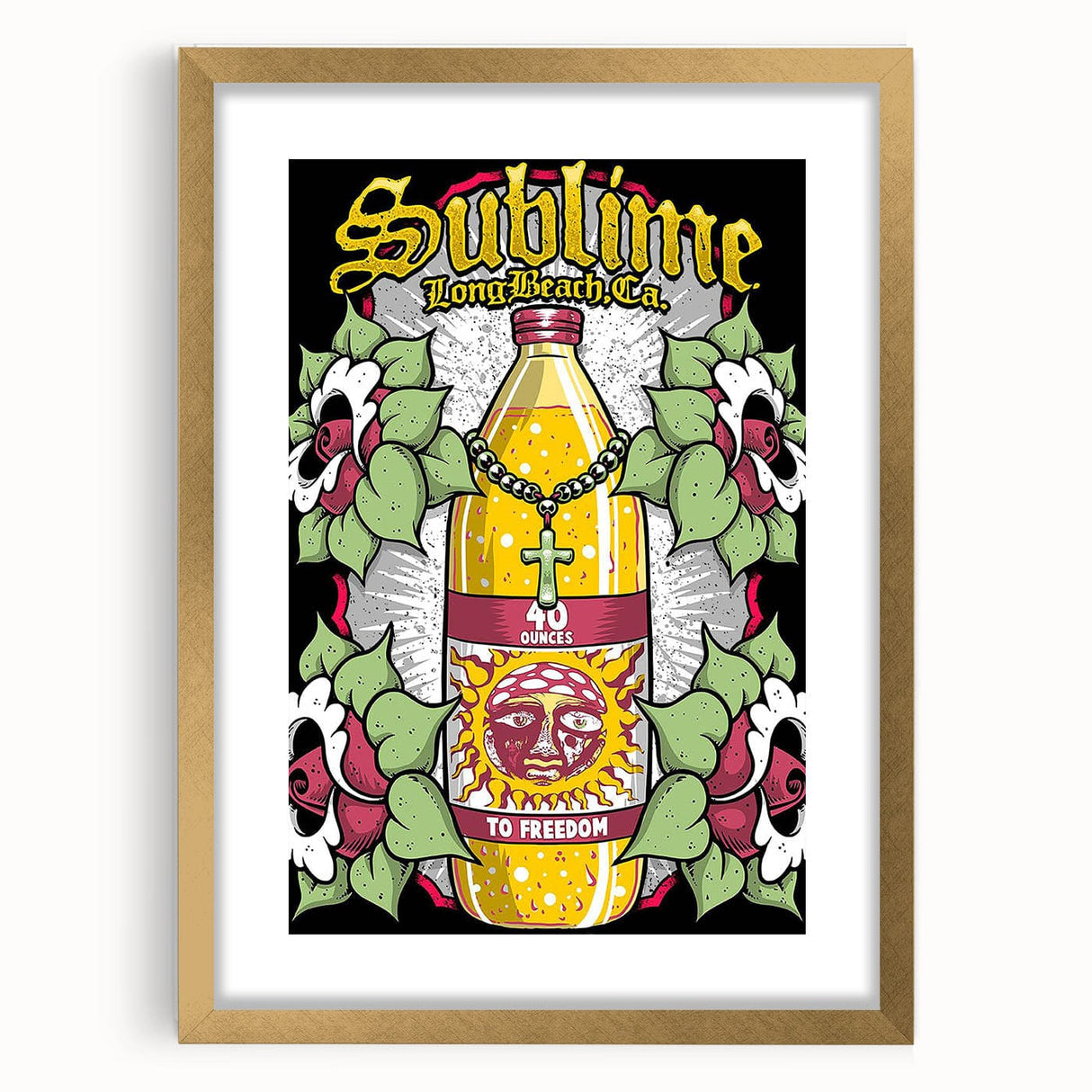Sublime 40 Ounces to Freedom Poster – Vintage Rock Art