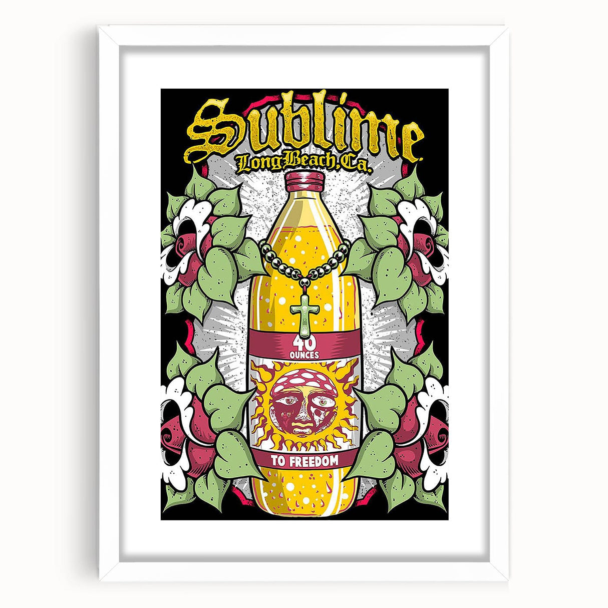 Sublime 40 Ounces to Freedom Poster – Vintage Rock Art