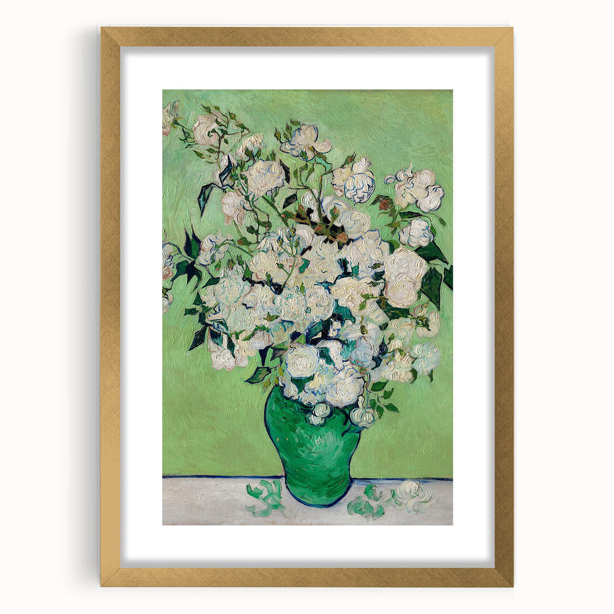 Impressionist Wall Art - Roses in Vase by Van Gogh - French Impressionism