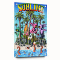 Sublime "40 Ounces" Poster – Vintage Concert Art with Alien Vibes