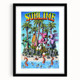 Sublime "40 Ounces" Poster – Vintage Concert Art with Alien Vibes