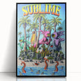 Sublime "40 Ounces" Poster – Vintage Concert Art with Alien Vibes