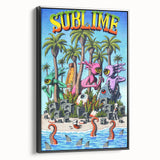 Sublime "40 Ounces" Poster – Vintage Concert Art with Alien Vibes